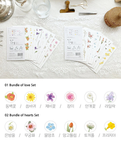 Flower Sticker 6 Set [2types]