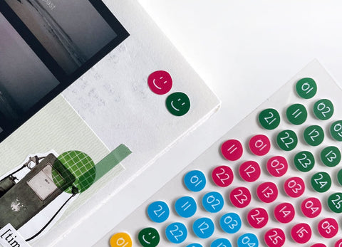 Circle Day Seal Sticker [2types] | Deco Sticker | Date