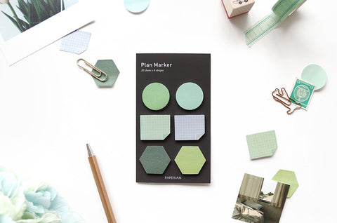 Plan Marker Sticky Notes [3colors] | Bookmark Tabs