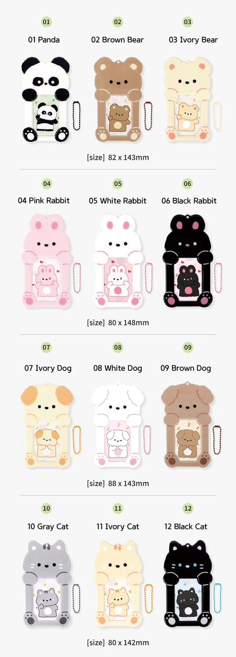 Animal Friends Photo Card Holder [12types] | Key Ring