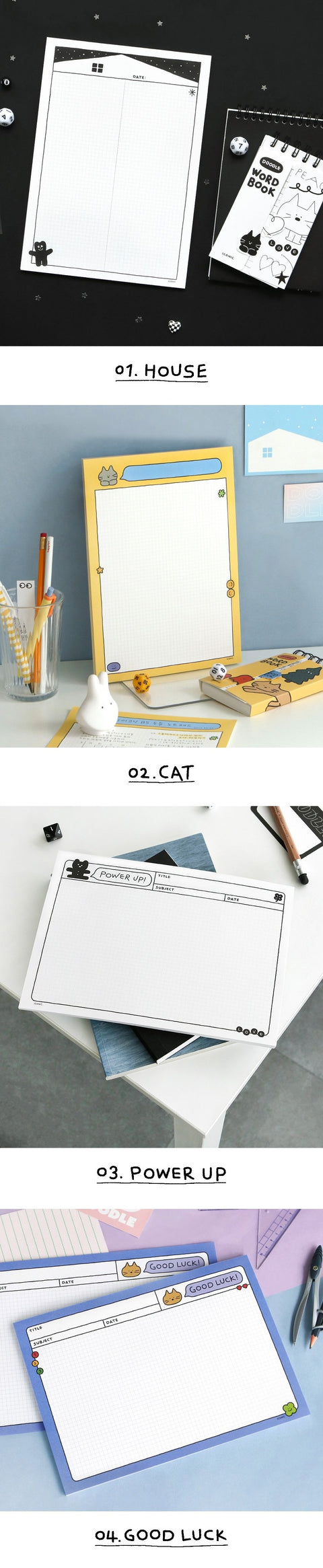 ICONIC B5 Doodle Memo Pad [4types] | Notepad