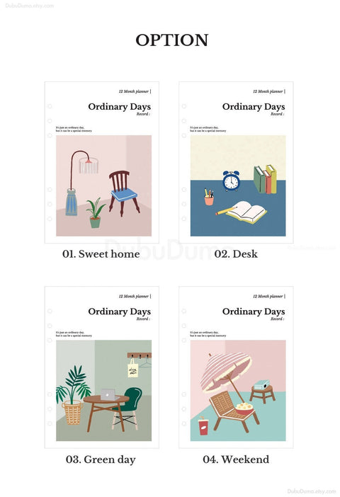 A5 6Ring Weekly Planner Inserts [4types]