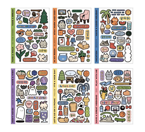 Doodle Removable Sticker Pack | 6sheets