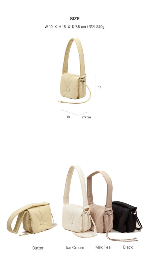 PUFFY SHOULDER & CROSS Bag [4colors] | Tote Bag