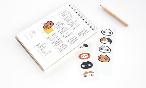 Herethere Mini Sticker [4types] | Cat, Kitty, Ghost