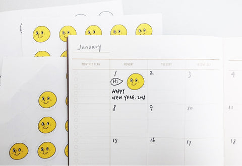 Daily Checking Habit Emotion Sticker [2types]