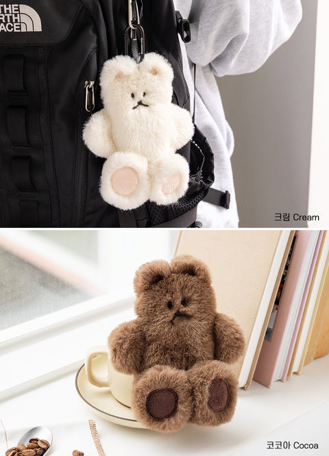 DONATDONAT Bear Fur Pouch [2colors] | AirPods Pouch