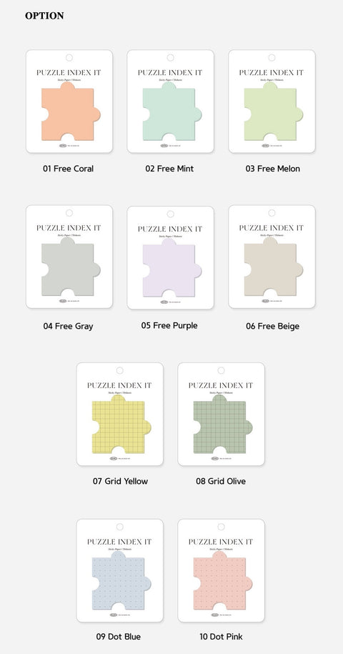 Puzzle Index Sticky Notes [10types]