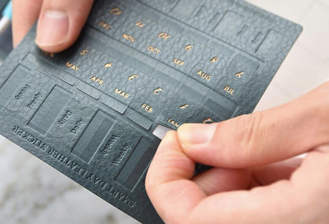 Leather Index Tab Sticker ver.4 [2colors] | Leather Texture