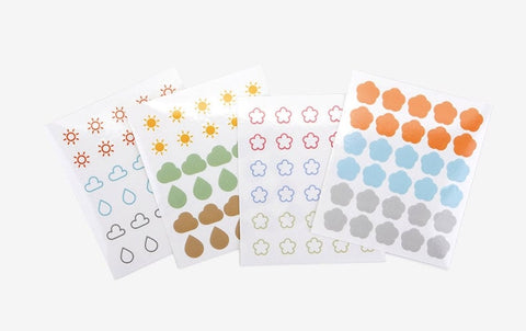 Transparent Flower & Weather Sticker Pack ver.5 [12types] | 4sheets