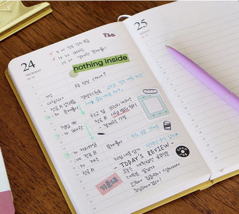 2027 Official Daily Diary Time Planner B6 [6colors] | Daily Diary 2027