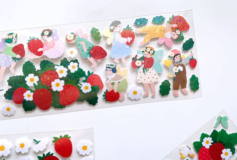 Strawberry Seal Sticker [3types] | Deco Sticker