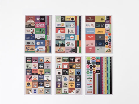 LIFE&PIECES Point Sticker Set [2types] | 6sheets