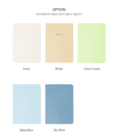 Moment Line Notebook S v.5 [5colors]