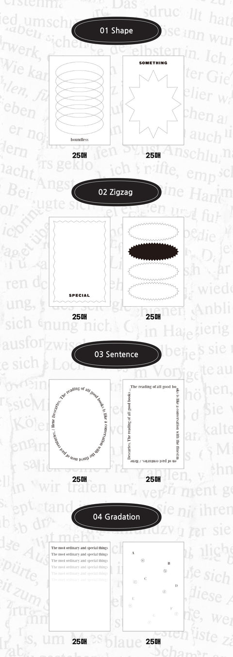 Tracing Graphic Mix Memo Pad [4types]