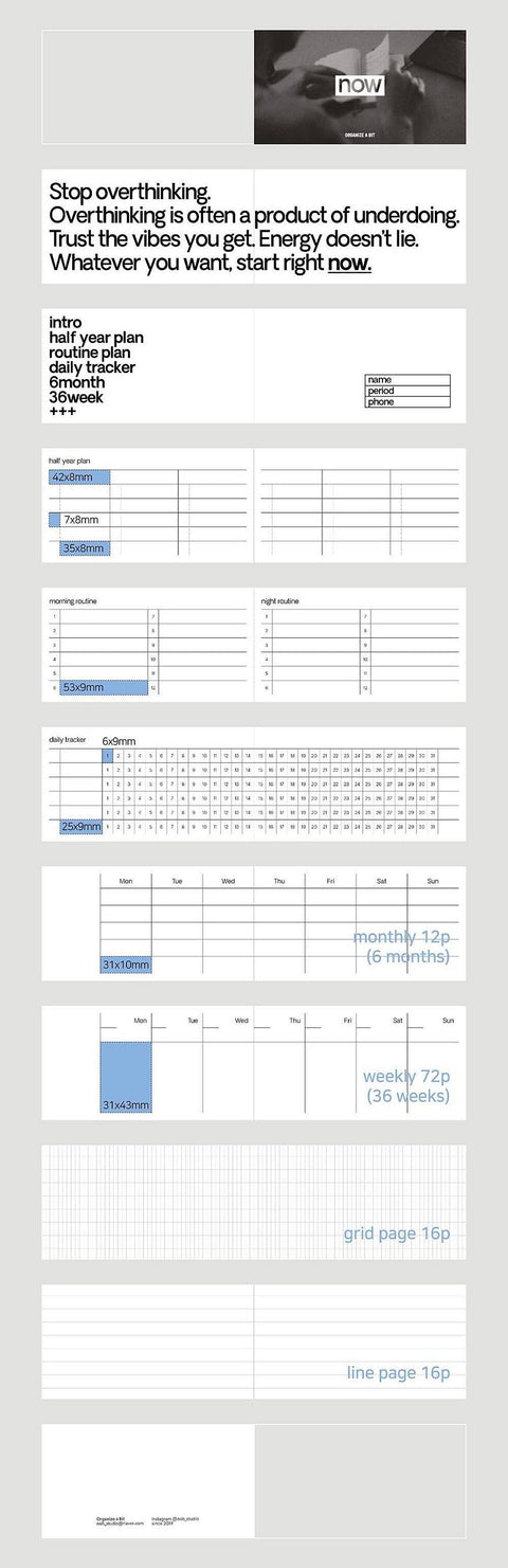 OAB Now Weekly Diary [2colors] | Handy Weekly Planner