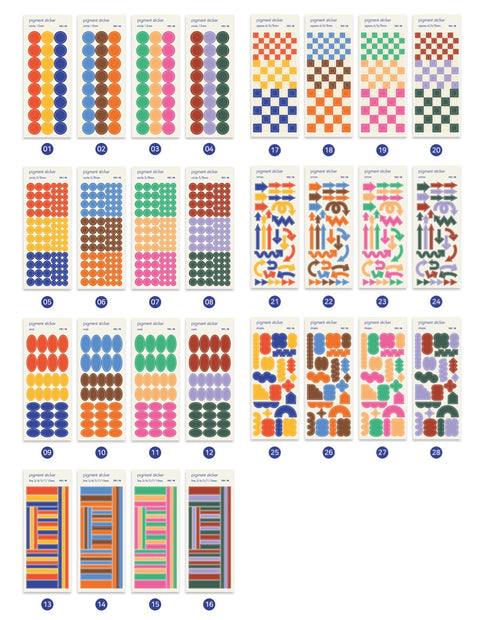 Pigment Transparent Sticker [28types]