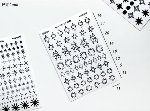 Uncut Deco Seal Sticker [Glitter Shape]