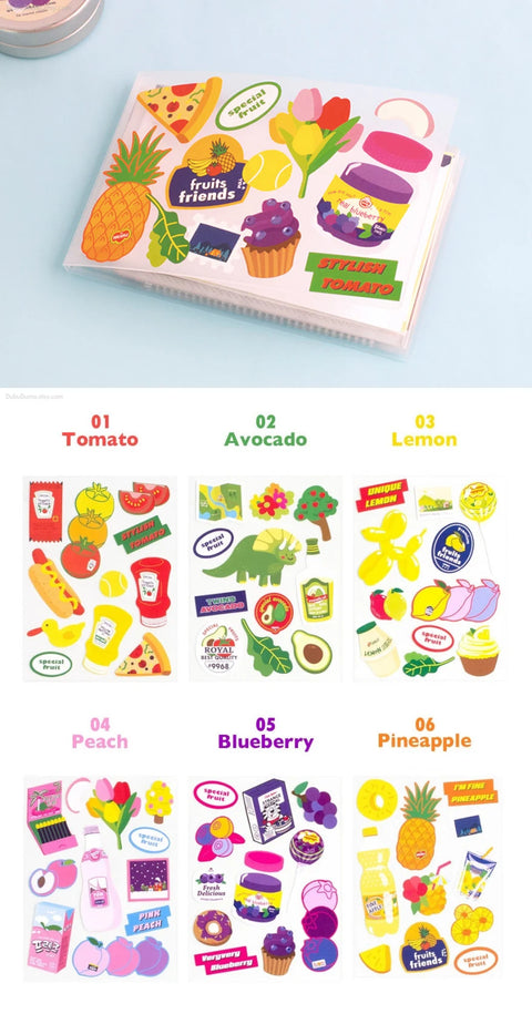 Lucalab Fruits Deco Stickers [6types]