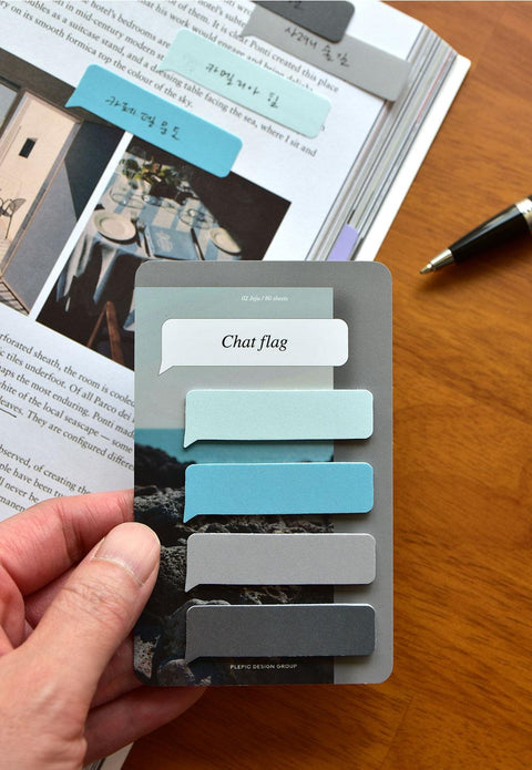 Chat Flag Sticky Notes [6types] | Adhesive Notepad