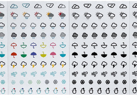 Today's Weather Icon Seal Sticker | 2sheets