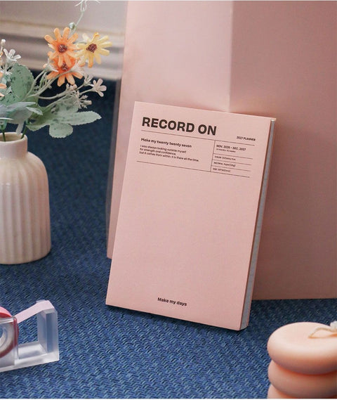 2027 Record On Weekly Planner B6 [4colors]