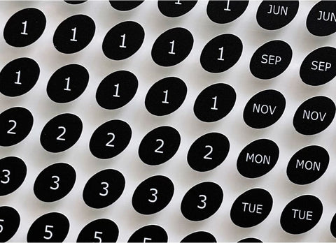 Black Ellipse Day Seal Sticker | Deco Sticker