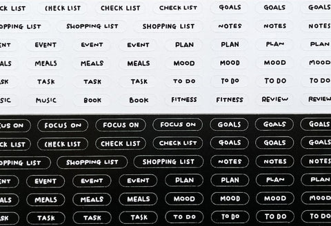 Small English Word Seal Sticker | 2sheets