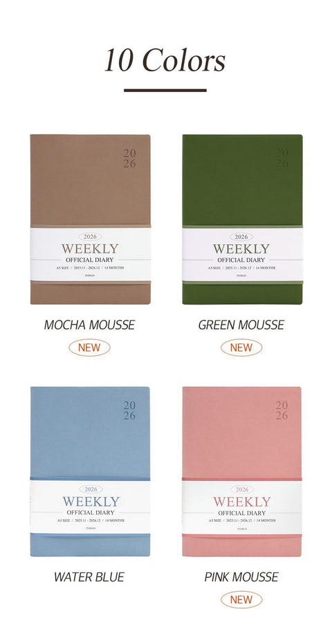 2026 Official A5 Weekly Planner [10colors] | Weekly Diary