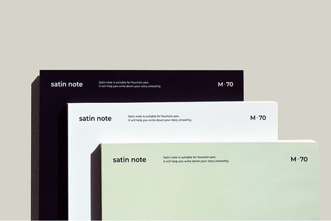 A5 Satin Notebook M70 [3colors] | Line & Grid Notebook