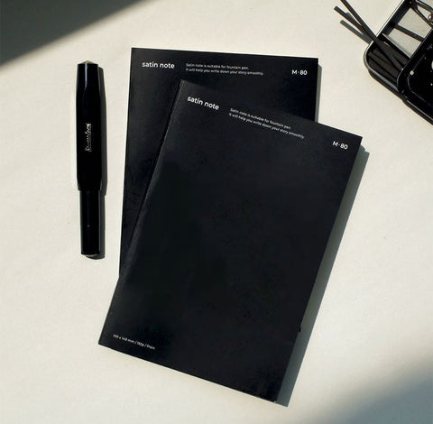 A6 Satin Notebook M80 [3colors] | Grid, Blank Notebook