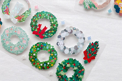 Christmas Wreath Seal Sticker | Deco Sticker