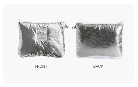 momossi Marshmallow Flat Pouch [Silver]