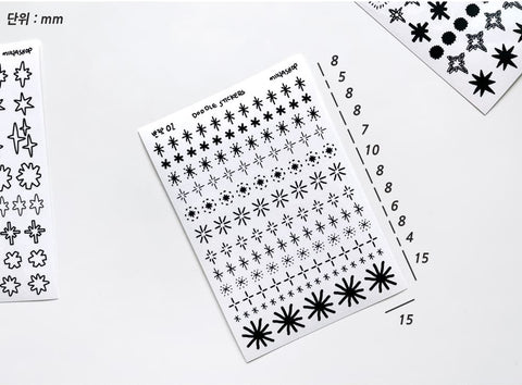 Uncut Deco Seal Sticker [Glitter Shape]