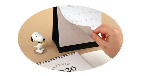 2026 Peanuts Snoopy Desk Calendar A5