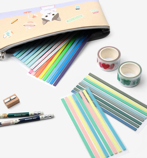 Color Index Long Highlighter Sticky Notes [4types]