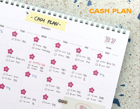 2027 PRISM Desk Calendar (OCT.2026-DEC.2027) | Dated + Undated Planner