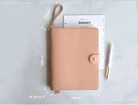 A5 Binder [Nude Pink] | 6 Ring Binder