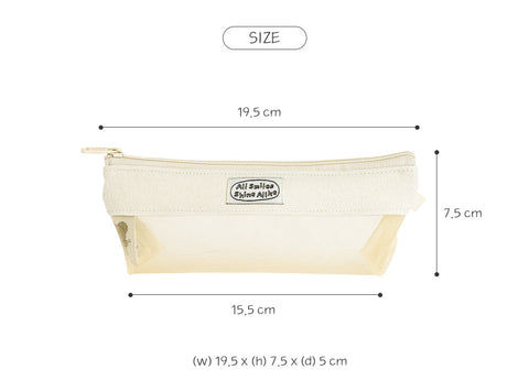 momossi Mesh Boat Pencil Pouch [2colors]