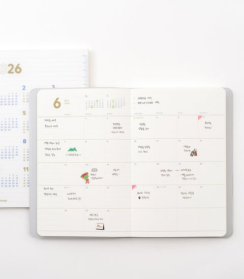 2026 Weekly Planner Medium [8colors] | Notable Memory Medium Weekly Diary