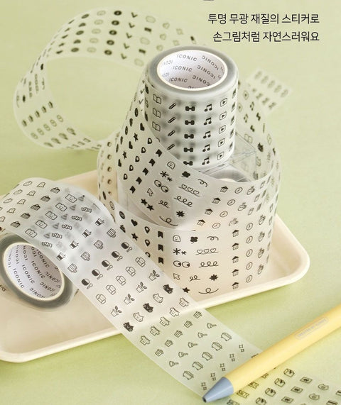 ICONIC Doodle Diary Kiss Cut Tape [2types]