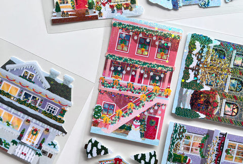 Winter Village Big House Seal Sticker [4types] | Deco Sticker