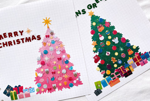 Christmas Tree DIY Seal Sticker [2types] | Deco Sticker