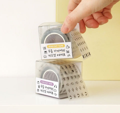 ICONIC Doodle Diary Kiss Cut Tape [2types]