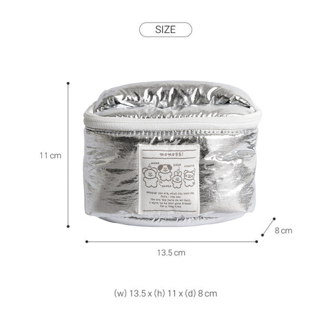 momossi Marshmallow Daily Makeup Pouch [Silver]