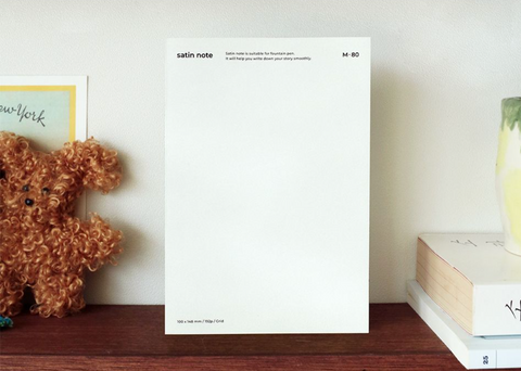 A6 Satin Notebook M80 [3colors] | Grid, Blank Notebook