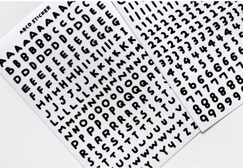 Uncut Sticker [Chubby Handwriting Alphabet] | Deco Sticker