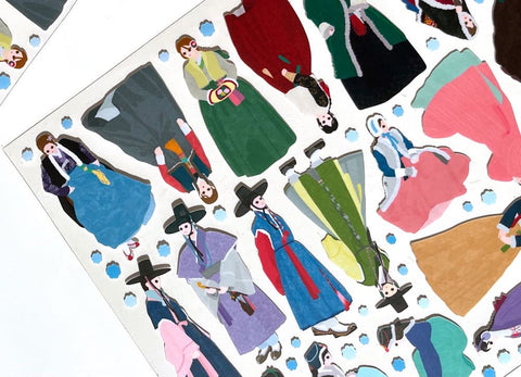 Winter Hanbok Seal Sticker | Deco Sticker