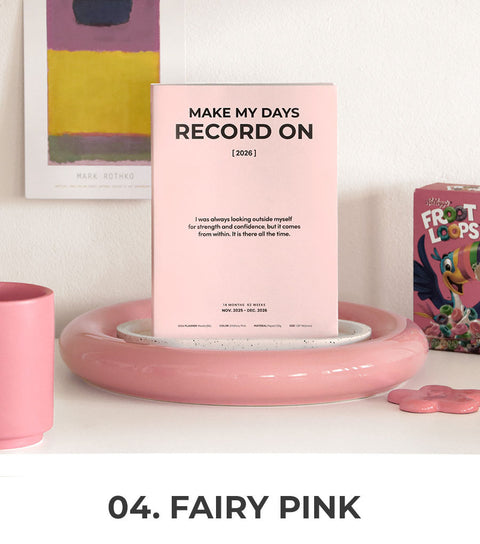 2026 Record On Weekly Planner B6 [4colors]