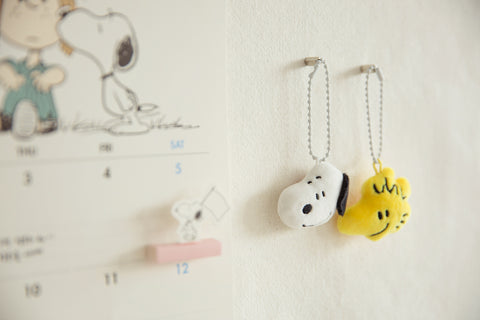 Peanuts Snoopy Friends Face Key Ring [3types] | Charlie, Woodstock, Snoopy
